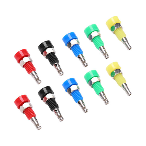 10 stk. 2 mm bananpluggkontakt hunadapter panel mini bindepost for elektronisk instrument
