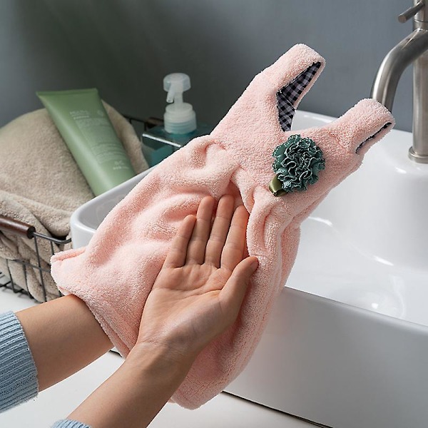 Badrum Köks Korall Handduk Vacker Forma Klänning Super Absorberande Disk