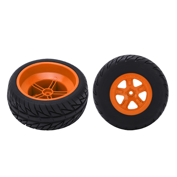 4 kpl RC-auton kumirenkaat ja vanteet 1/10 Short Course Truck - Oranssi