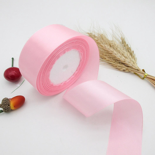Polyester Satinband 24 Yards för Hantverk, Present, Hårsnoddar, Bröllopsdekorationer, Bågskapande Set om 5
