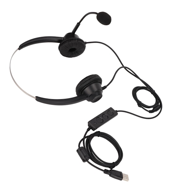 H360D-USB-1 Binauralt USB-forretningsheadset med justerbart høyttalervolum og mikrofondemping