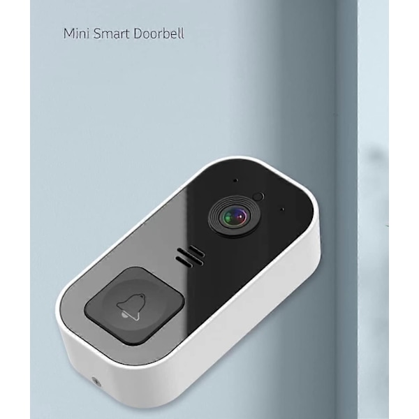 Smart Trådløs Video Dørklokke Kamera 2.4GHz WiFi HD Trådløs Dørklokke med Klokkespil Cloud Storage 2 Vejs Audio Nattesyn Fjernbetjent App Realtidsvisning B