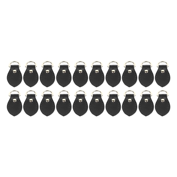 20 set D-ringar i läder för handväska D-ringar i äkta läder. Tillbehör för att tillverka handväskor för läder Crossbody-väska Craft Black