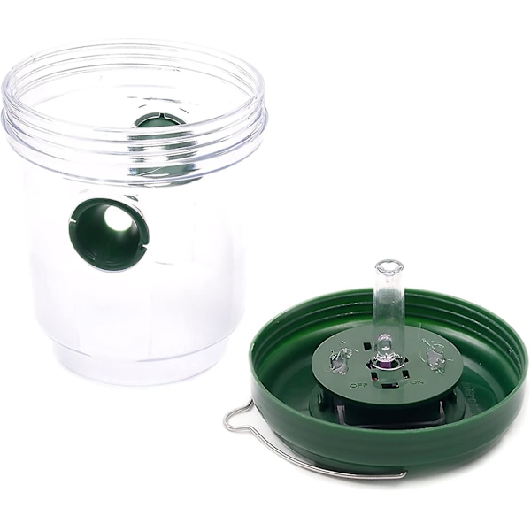 9,8*9,8*11,8cm Flugfälla för Flugor, Getingar och Myggor; Fångar Insekter, Getingar; Solcellsdriven med Ljus