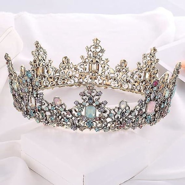 Barok rhinestone tiara hårsmykker til kvinder