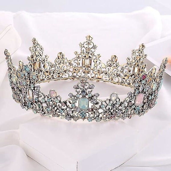 Barokk rhinestone tiara hårsmykker for kvinner