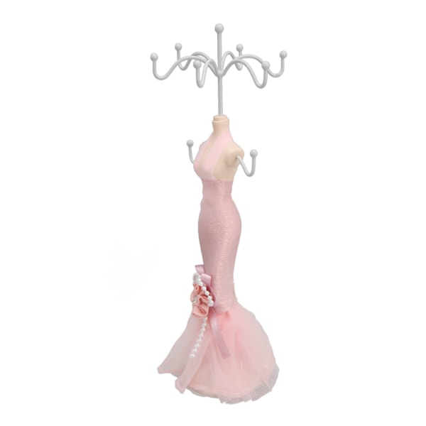 Mannequin Stand Hanging Tower Display Resin Ring Stand Model Kjole til piger Kvinder Pink