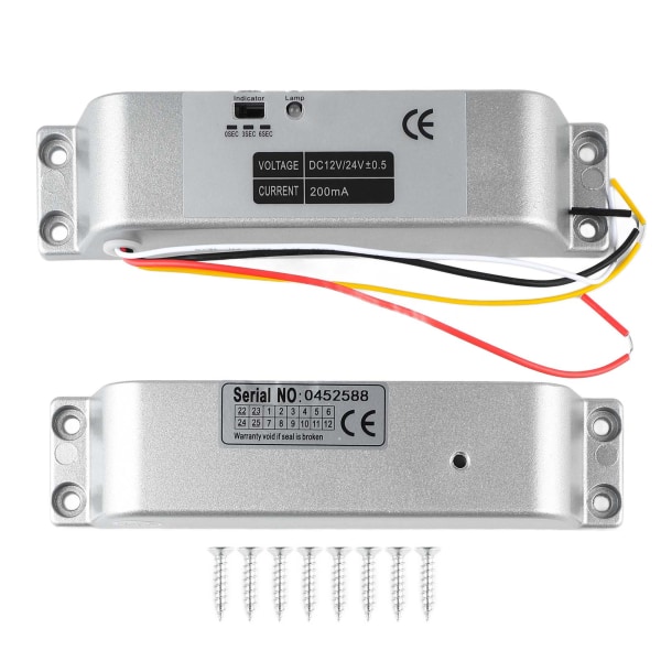 Elektrisk Drop Bolt Lock 12V til 24V Aluminiumslegering Elektronisk dørlås til adgangskontrolsystem