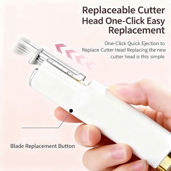 Sonic Dermaplane Razor for Women's Face - Rechargeable Sonic Dermaplaning Tool with 5 Blades