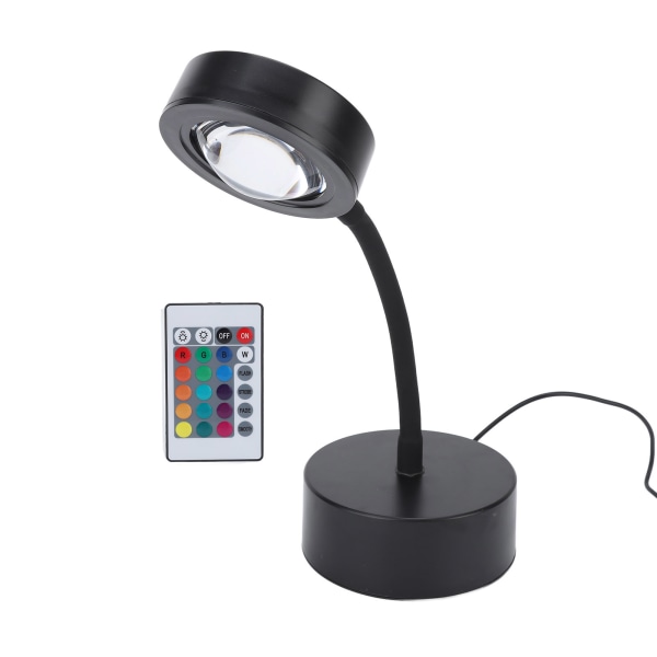 Auringonlaskun projektiolamppu 64 väriä 360 astetta letku USB -liitin Kaukosäädin Auringonvalolamppu huoneen sisustukseen