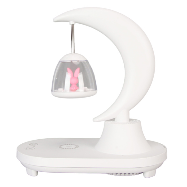 LED-nattlampa trådlös laddning bord BT-högtalare touch switch 8 färglägen barnläsning natt för familjekontor sovsal
