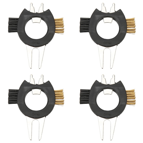 4 kpl golf-divot-työkaluharja monitoiminen golf-divot-haarukka pullonavaaja naulapoistaja puhdistusharja