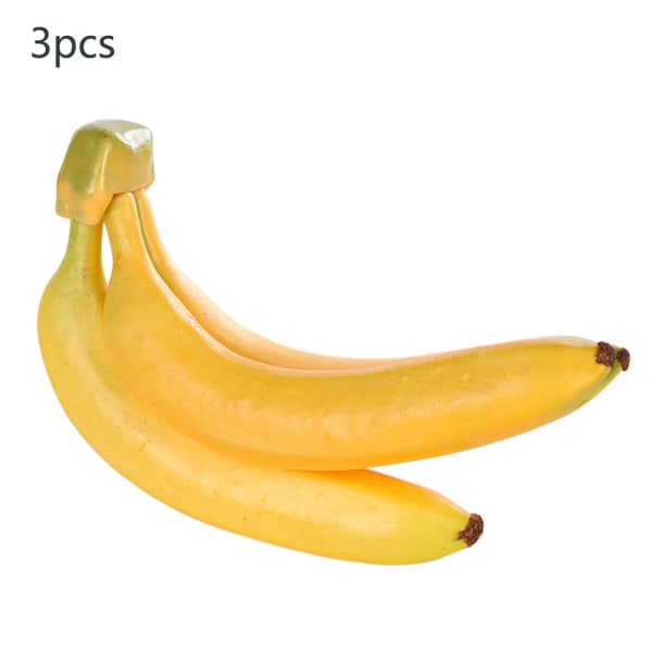 Kunstig Banan 3 Hoveder Banan Model Høj Simulering Fake Frugt Banan Model Foto Prop til hjemmefest