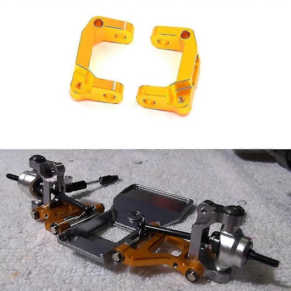 2 st Metall Främre C-Navbärare Caster Block Kompatibel Crawler Bil