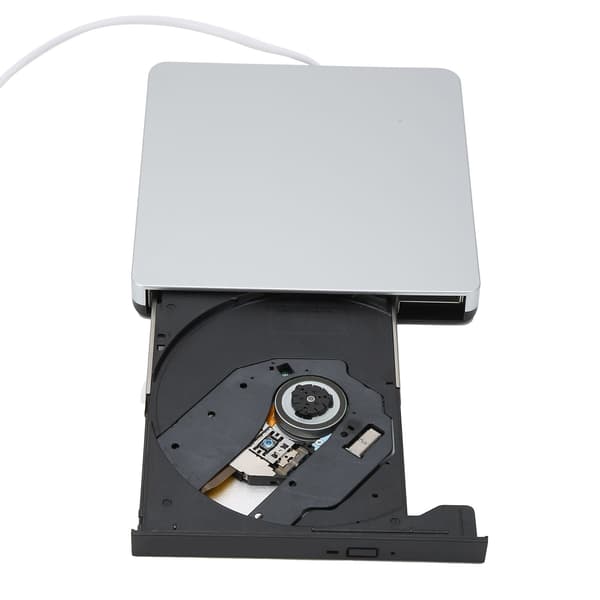 DVD-enhet USB3.0 extern DVD-spelare kompatibel med bärbar dator stationär PC för Win XP/2003/8/10/7Silver