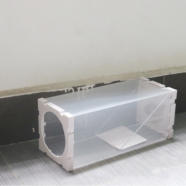 Musefelle Hvit Transparent Kompakt Sammenleggbar Sensitiv Pedal PP Material Rottefanger Bur for Hjem