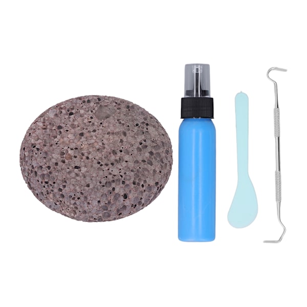 Pluk sten kit latex polstring flad rund sten DIY afslappende lindring pluk sten legetøj til voksne teenagere børn blå latex