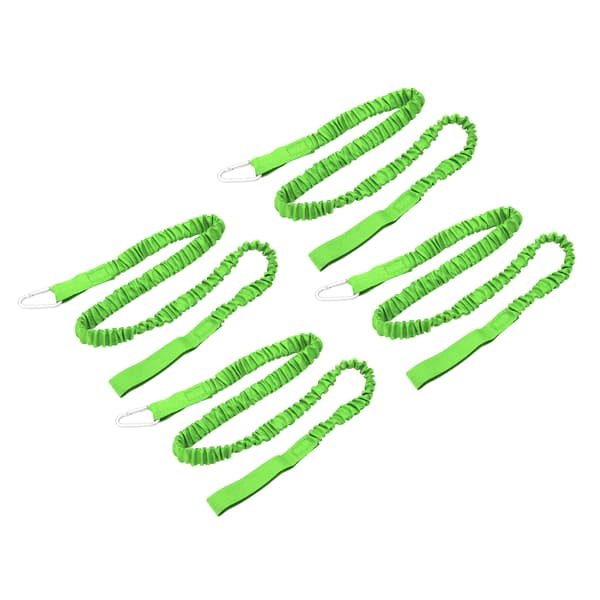 4 st kajakspöhalsband elastisk anti-förlorad nylon kanotpaddelkoppel säkerhetsrep för surfingforsränning grön