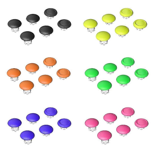 6 kpl Peukalotattien Suojuksia Joystick Rocker -suojus Ps5 Edge Elite Joystickille Keltainen