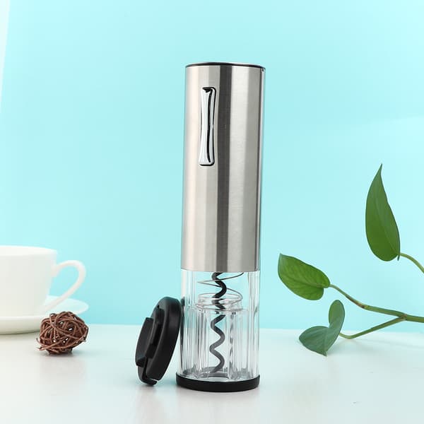 USB oppladbar smart elektrisk vinåpner, helautomatisk flaskeåpner sølv