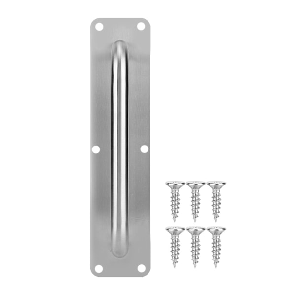 Stainless Steel Pull and Push Plate Door Access Door Pull Handle with Screws(Square 300*80mm)