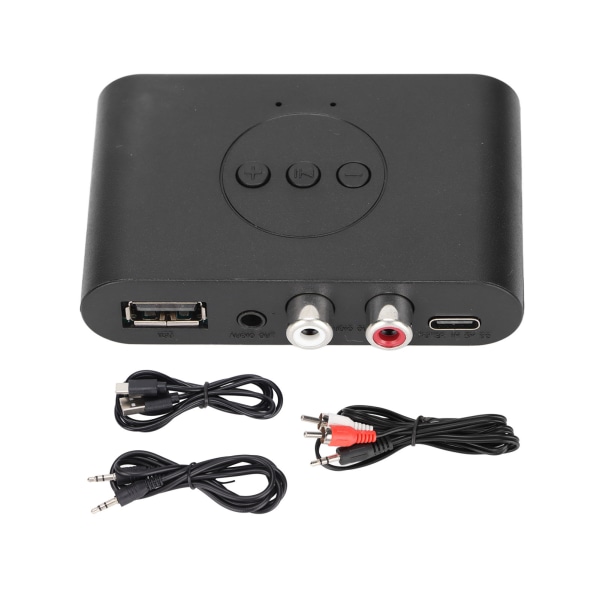 Bluetooth lydmottaker Stereo RCA 3,5 mm AUX trådløs lydadapter for bilhøyttalerhodesett