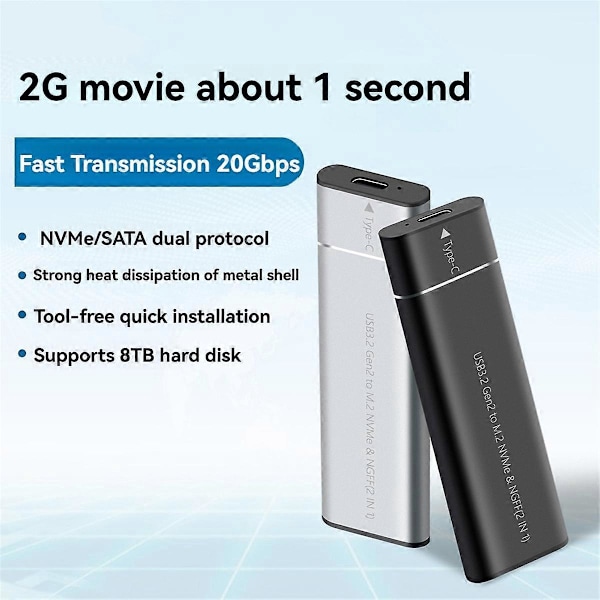 M.2 NVMe SATA SSD Kabinet Adapter Sort