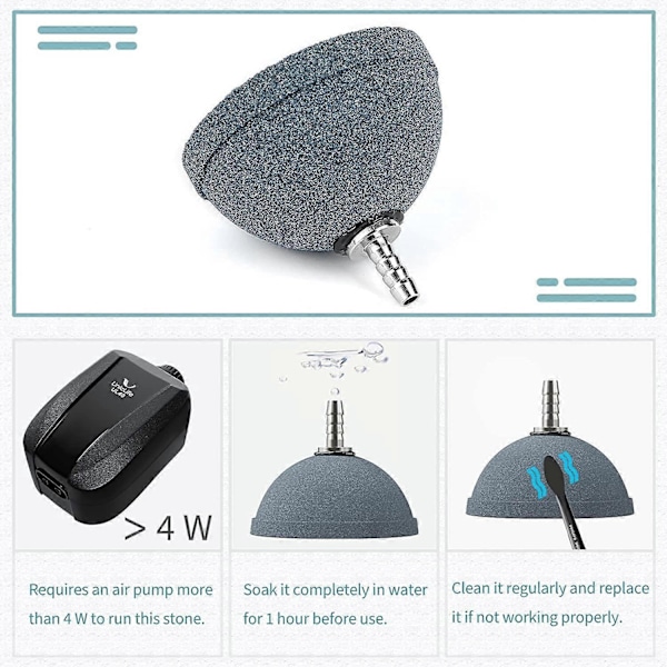 Akvarium 6cm Bröd Luftsten Bubbel Diffuser Frigöringsverktyg för Luftpumpar Fiskakvarier Hinkar Små Dammar och DWC Reservoarer
