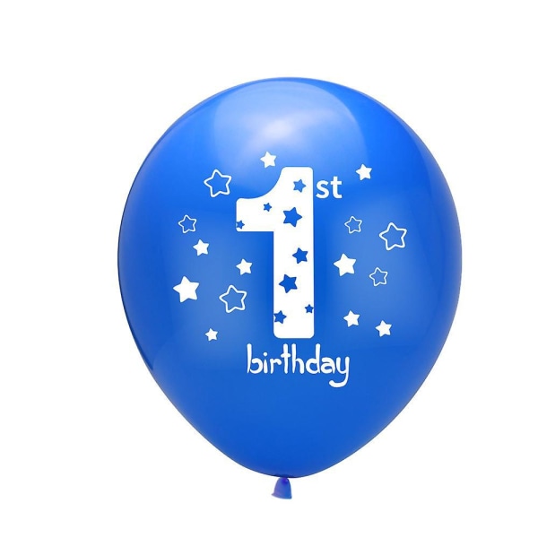 Blå första födelsedag ballong dekoration set för flicka/pojke