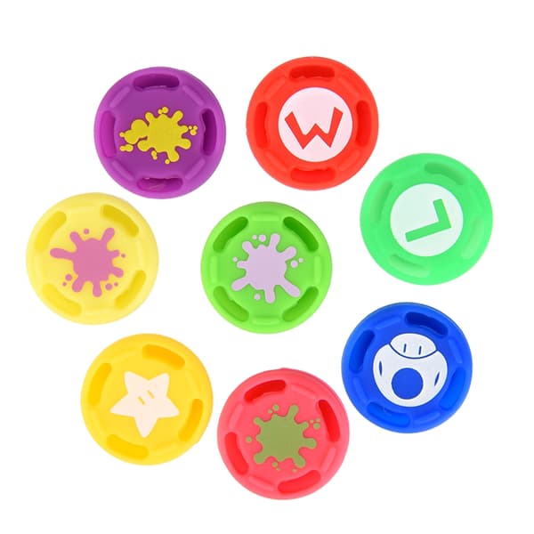 8 STK Erstatning Silikon Analog Kontroller Joystick Tommelpinne Grepshette Deksel For Switch PRO
