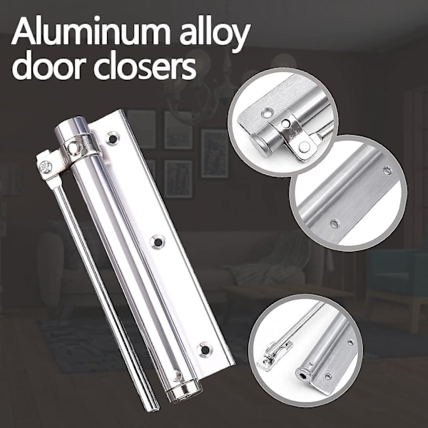 Automatisk Dørlukker Justerbar Dørlukker 1 Stk Dørlukker Fjærer Dørlukker Aluminium Legering Automatisk Fjærlukker Rustfritt Stål Dørlukker