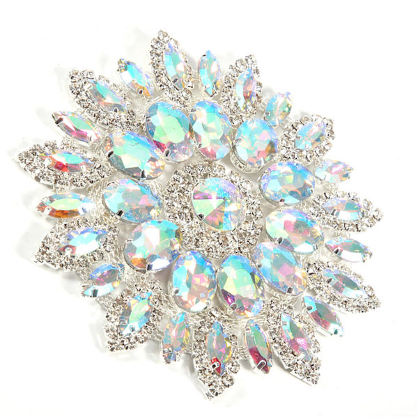 Kristallglas Rhinestones Dekoration DIY kläder Smycken Tillbehör (AB Färg Silver Base)