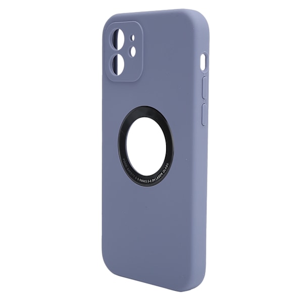Flytande silikon fullständigt skyddande telefonfodral för Iphone 12/12Pro Vattentätt mobiltelefonfodral Lila