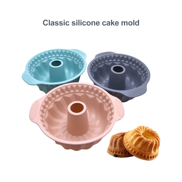 Dobbelt øre silikone mousse kageform høj temperaturbestandig kageform DIY kage bageværktøj