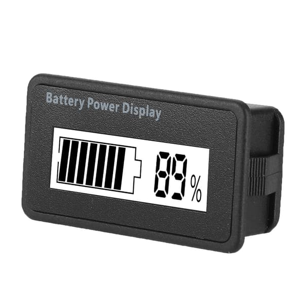 Vit bakgrundsbelyst GY-6H batteriströmsdisplay 12-48V universell batterikapacitetsindikator voltmeter
