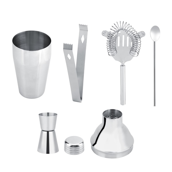 5-delad cocktail shaker i rostfritt stål, drinkblandare, bartenderverktyg, barset, kit för hemmabruk, 750 ml