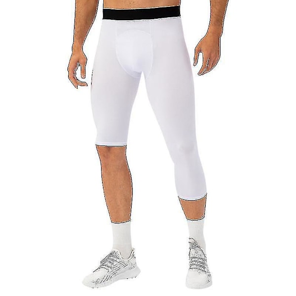 Breathable Basketball Training Legging for Men - White