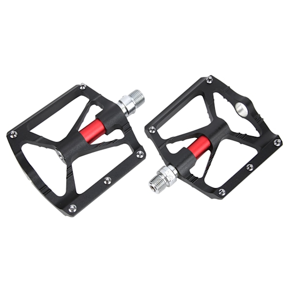 2 st Mountainbikepedaler Halkskyddande Aluminiumlegering Lättvikt Cykelplattform PedalerSvart