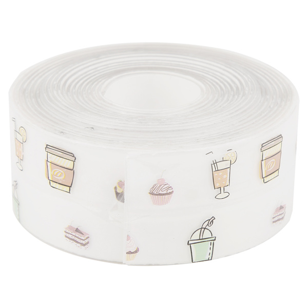 3,8 cm x 3,2 m PVC tyylikäs keittiö kylpyhuoneen rakojen tiivistysnauha vedenpitävä homeenestotiivistysteippi tarra (läpinäkyvä kahvi jälkiruoka)