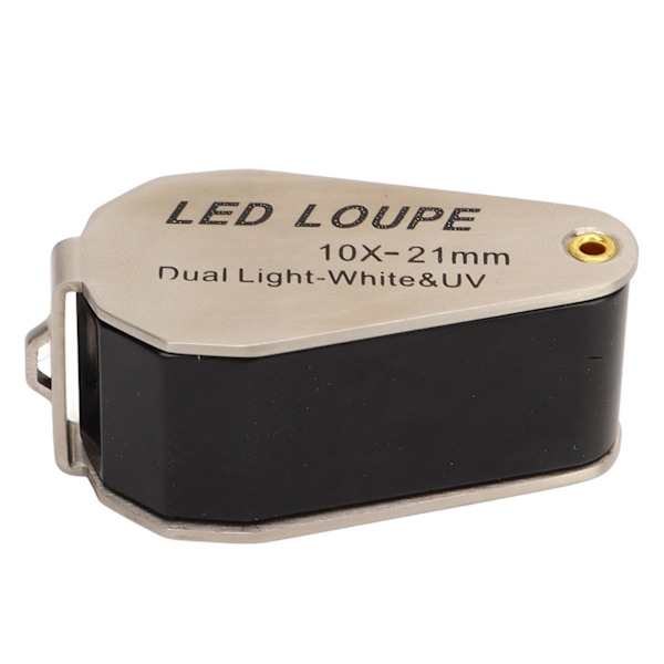 10x Juvelerlupe Profesjonell Lommeforstørrelsesglass med LED-lys for Smykker Planter Mynter Klokker