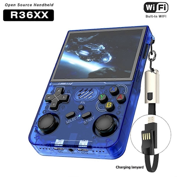 R36XX Retro Håndholdt Spillekonsol 128G 30000+ Spil 3,5 Tommer Skærm C