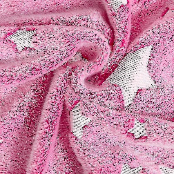 Självlysande Filt, Premium Supermjuk Varm Mysig Pälsfilt rosa 100*150