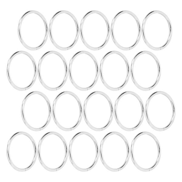 20 st metallringar Hållbara järncirkel O spännen ringar för DIY bälte handväska spänne hårdvara kläder dekoration