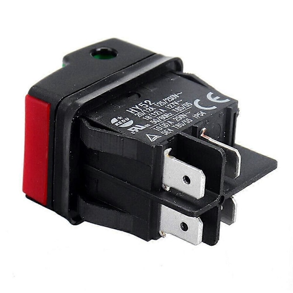 HY52 Tryckknappsbrytare för Apparater, Elektrisk Utrustning, Elverktyg 125/250V 20/12/10(8)A, HY5