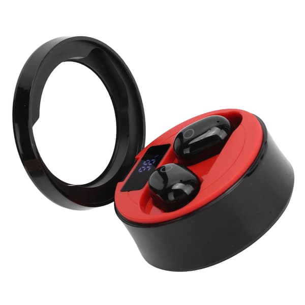 SMS-T10 TWS Trådlösa Bluetooth-hörlurar Uppladdningsbart headset med digital display (röd)
