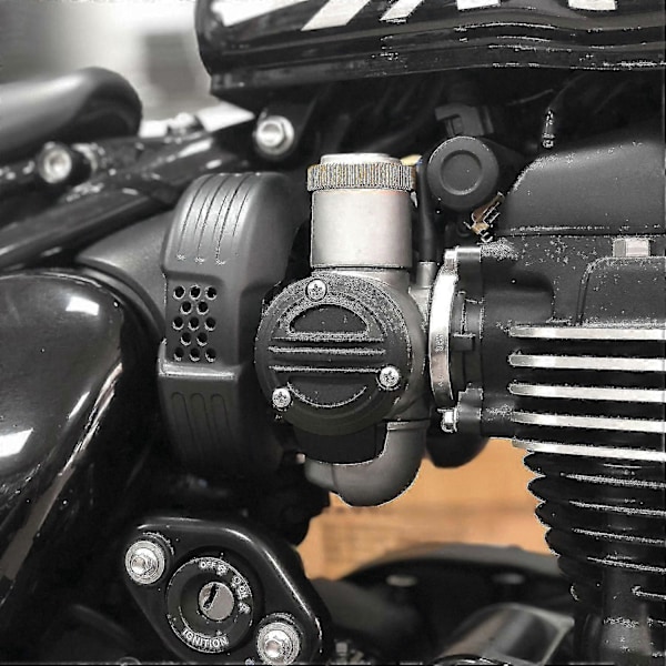 Motorcyklar Ombyggnads Tillbehör Svarta Insugningsskydd Kit För Bonneville Bobber Black/thruxton 1200 Insugningsskydd - Användbart