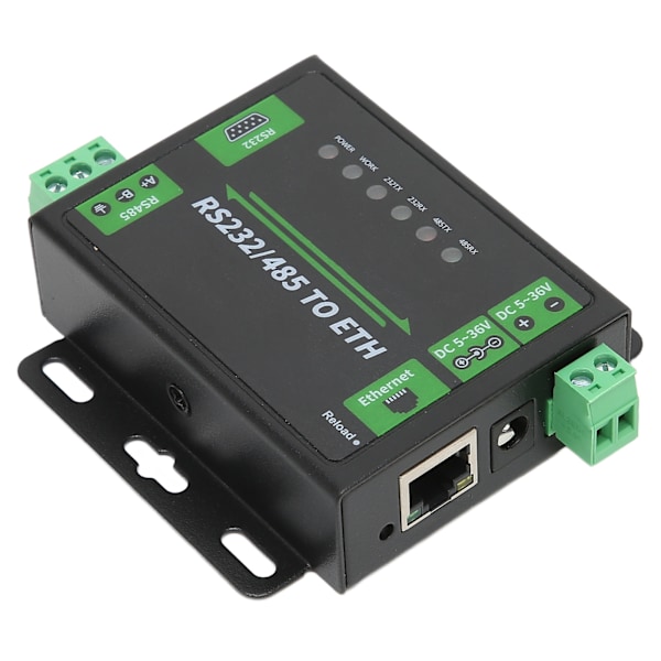 RS232/RS485 til Ethernet-konverter Dobbel seriell port Høy hastighet Lavt strømforbruk Høy stabilitet Datamaskintilbehør 100V‑240VUS-plugg