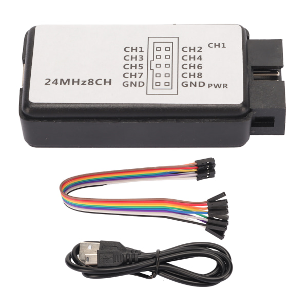 8-kanals USB Logic Analyzer-enhed med bufferunderstøttelse 24Mhz 8CH USB Logic Analyzer 5V