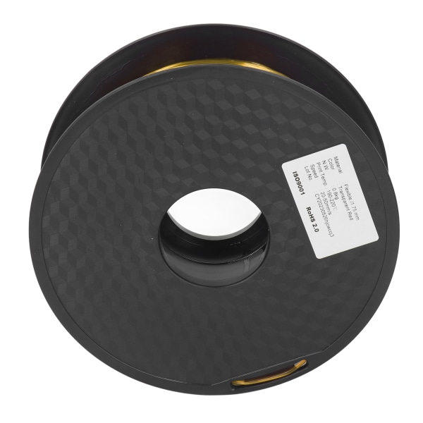 TPU-filamentti 1,75 mm 1 kg:n nippu, tukkeutumaton, joustava FDM 3D-tulostinmateriaali, läpinäkyvä keltainen