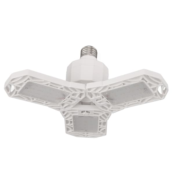 LED Garasjelys 6000K E26 E27 Deformerbare Taklamper med 3 Justerbare Paneler for Fabrikkverksted Treningsstudio